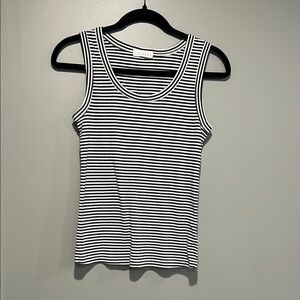 Striped Black and White Tank Top
